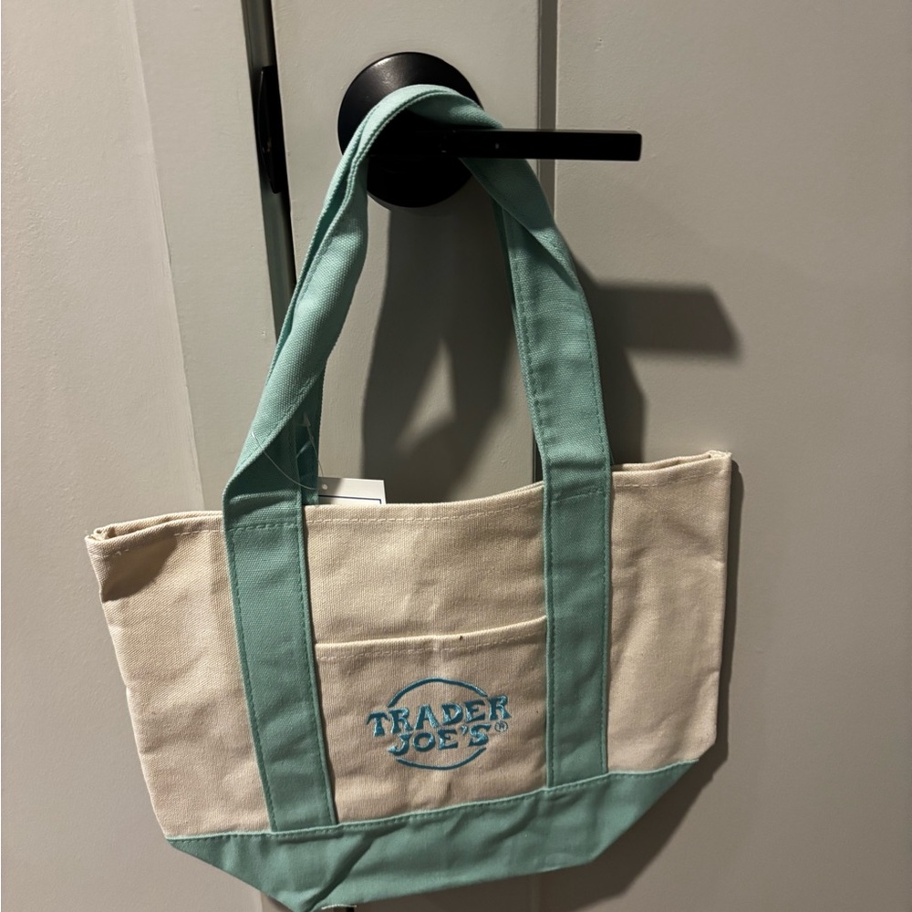 Trader Joe’s Cream and Green Tote Bag
